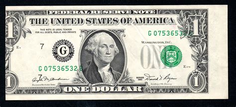 Money One Dollar Bill