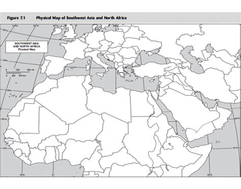 Southwest Asia And North Africa Map Blank Asia Countries Printables