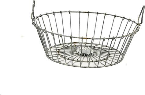 Small Gray Zinc Round Wire Basket