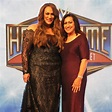 Savelina Fanene & Ata Johnson at WWE Hall of Fame Ceremony The Rock ...