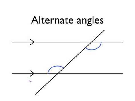 2 arc part of a circle minor. Angles in parallel lines- alternate angles - YouTube