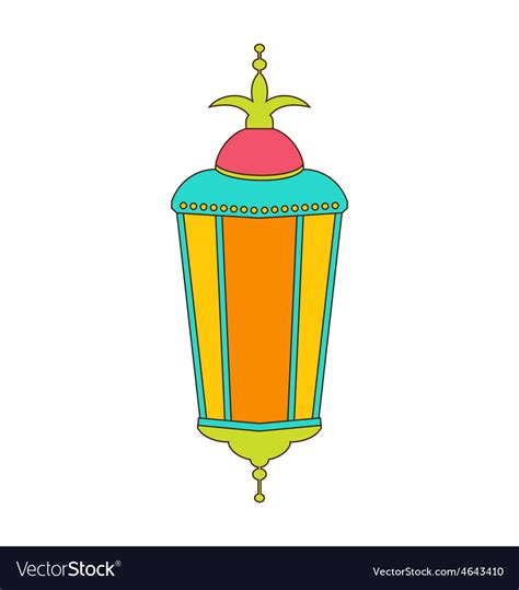 Arabic Colorful Lamp For Ramadan Kareem Royalty Free Vector