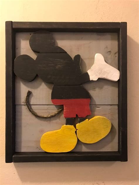 Reclaimed Wood Mickey Mouse Mickey Mouse Decor Disney Decor Etsy