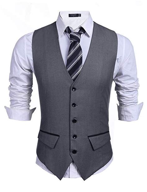 COOFANDY Men S Suit Vest Slim Fit Dress Vests Business Wedding