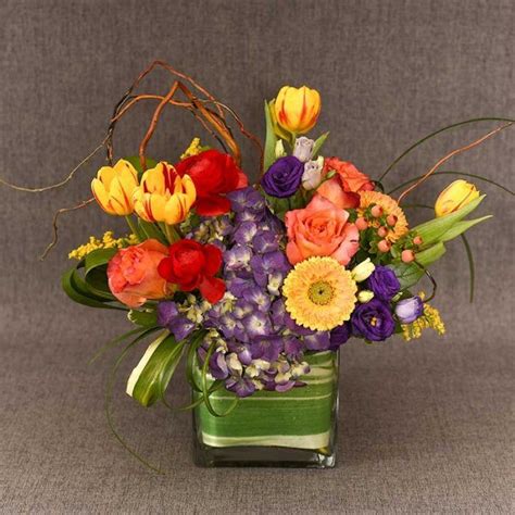 Spring Blooms This Vibrant Spring Arrangement Contains A Gorgeous Mix