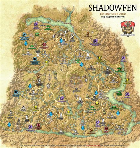 Shadowfen Map The Elder Scrolls Online Eso