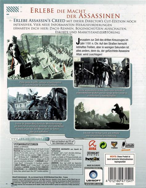 Assassin S Creed Director S Cut Edition Windows Box Cover Art