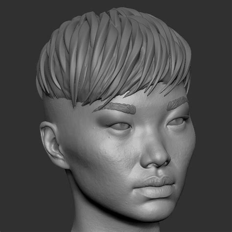 Alex Lashko 3d Art Asian Female Face