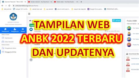 Cara Login Dan Tampilan Web Anbk 20222023 Terbaru Youtube