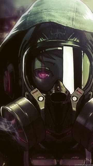 1024x768 Anime Gas Mask Wallpapers Desktop Background