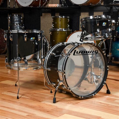 Ludwig Vistalite 131622 3pc Drum Kit Smokeclear Limited Edition