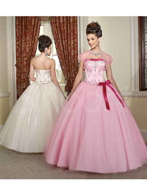 Adorable Pink Ball Gown Strapless Floor Length Quinceanera Dress