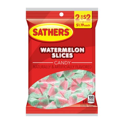Sathers Sour Watermelon Slices 35oz 12ct