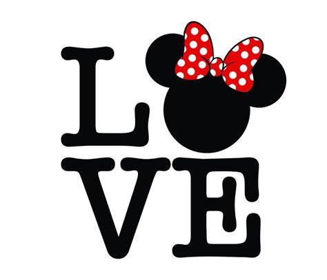 Love Mickey Svg Love Minnie Love Wording Svg Etsy Minnie Mouse