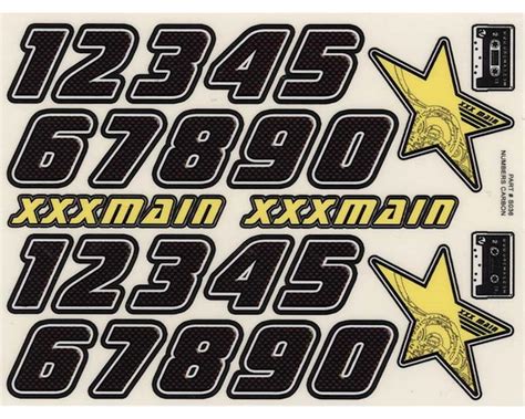 Xxx Main S036 Decals Carbon Sticker Sheet Numbers Xxxs036 Hobbytown