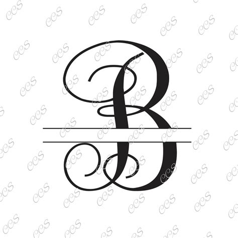Split Letter B Monogram Svg 62 Svg File For Diy Machine