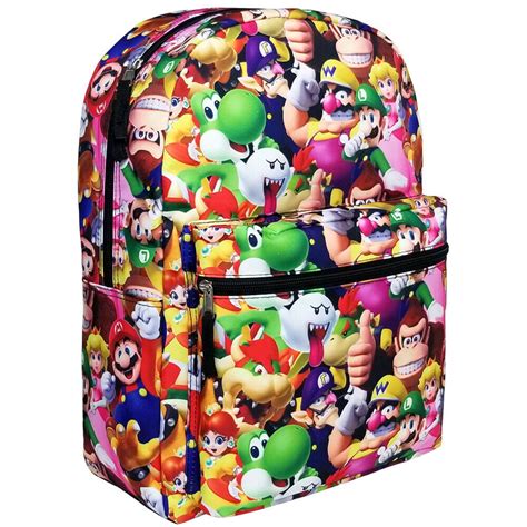 Licensed Licensed Super Mario Bros 3d All Over Print Large Backpack