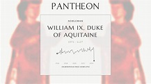 William IX, Duke of Aquitaine Biography - Duke of Aquitaine and Gascony ...