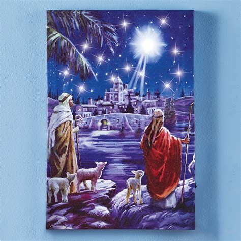 Star Of Bethlehem Lighted Canvas Collections Etc