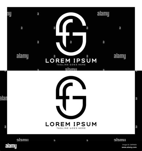 Sf Initial Letter Logo Alphabet S And F Pattern Design Monogram Stock