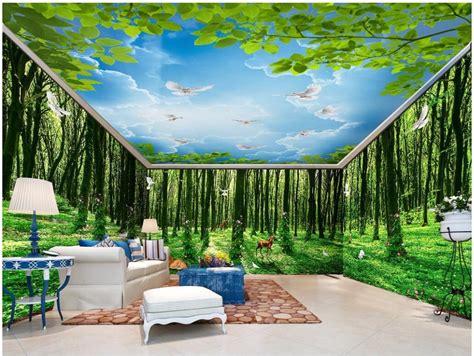 Custom Photo 3d Wallpaper Dream Forest Animal Kingdom