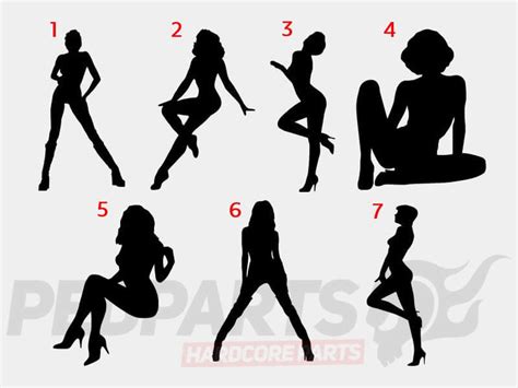 Silhouette Woman Stickers Decals Pedparts Uk