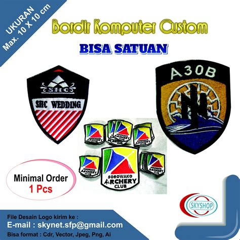 Jual Bordir Komputer Custom Patch Emblem Satuan 1 Indonesia Shopee