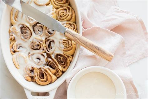 It's made with staple ingredients, making it easy to make on a whim. Best Cinnamon Roll Icing | Julie Blanner