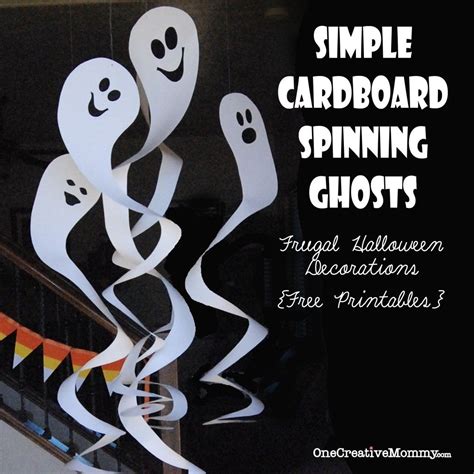 Easy Cardboard Spinning Ghosts Spooky Diy Halloween Decor Diy