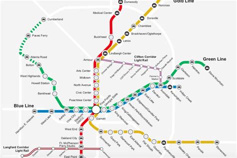 Explore Atlanta Street Map With Marta Stations