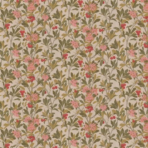 Strawberry Tree By Cole And Son Pink And Linen Wallpaper Wallpaper Direct
