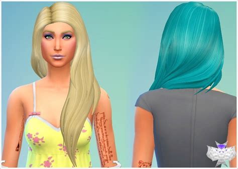 Sims 4 Hairs David Sims Dance Teal Hairstyle