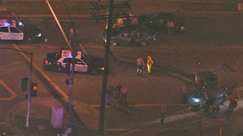 2 Hospitalized After Police Pursuit Crash Abc7 Los Angeles
