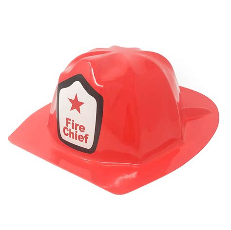 24 Plastic Firefighter Hats For Kids Fire Chief Hats Bulk 2 Dozen