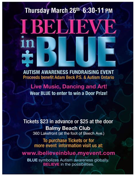 I Believe In Blue Autism Awareness Fundraising Event