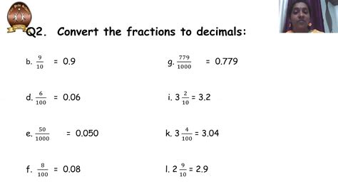 Conversion Of Fraction Into Decimal Youtube