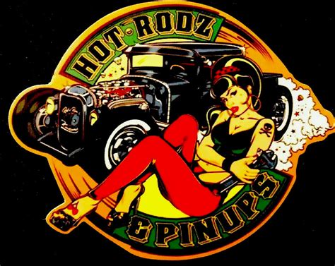Hot Rod Sticker “hot Rodz And Pinups🔥” 3 14 X 2 12“ Old School Sexy Sticker Ebay