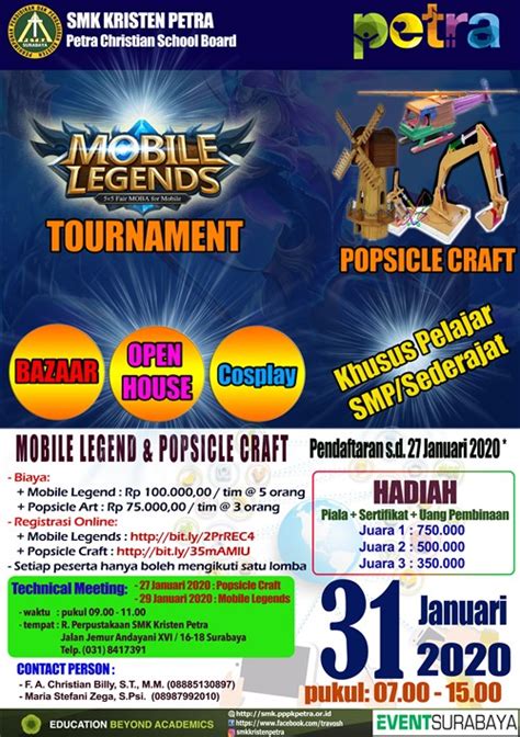 Mobile Legends And Popsicle Tournament Smk Kristen Petra · Eventsurabaya