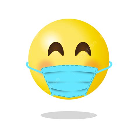 Wear Medical Mask Vector Art Png An Emoji With Medical Mask Emoji