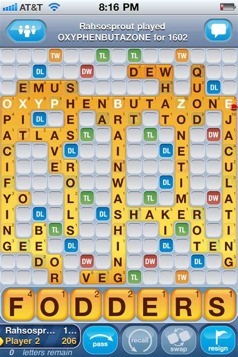 Words With Friends Words With Friends Solver