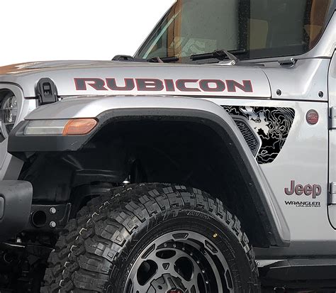 Rubicon Trail Spider Lake Topographic 2pc Fender Vent Blackout Decals