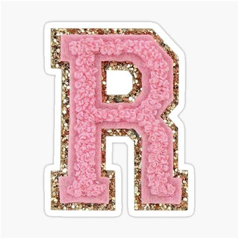 Preppy Pink Varsity Letter R Sticker By Ktp100 Aesthetic Letters