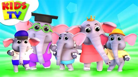 Elephant Song For Toddlers Five Little Elephants Junior Squad