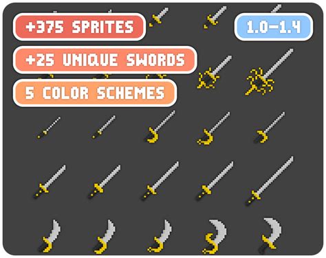 Swords Pixel Pack 32x32 By Umoral
