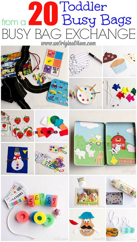 Busy Bag Exchange And 20 Toddler Busy Bag Ideas Unoriginal Mom