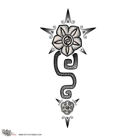 Aztec Flower Aztec Tattoo Designs Tattoo Samples Aztec Tribal Tattoos