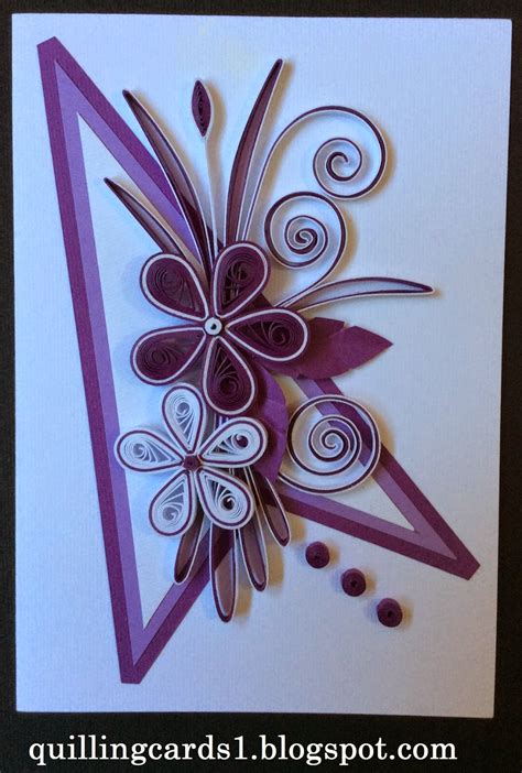 Quilling Cards Creation Quilling Flower Purple