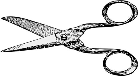 Clipart Scissors Hair Scissors Drawing Png Transparent Png Full