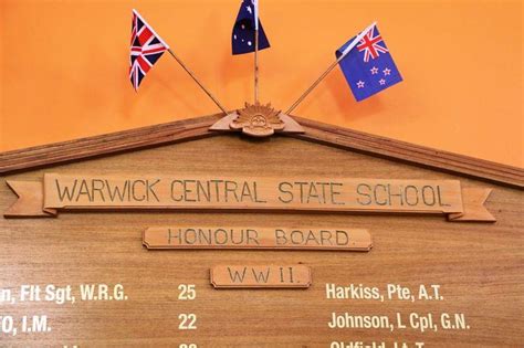 Warwick Central State School Honour Board Monument Australia
