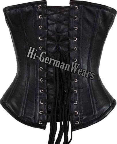 Unterbrustkorsett Schwarz Leder Korsett Taillentraining Underbust Leather Corset Ebay
